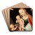 Madonna and Child with the Young St John the Baptist by Lucas Cranach the Elder Art Drink Coaster set
