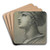 Head of a muse by Pierre-Paul Prud'hon Art Drink Coaster set Head of a muse by Pierre-Paul Prud'hon Art Drink Coaster set