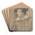 Portrait of Tommaso Salini (ca. 1578-1630) by Ottavio Leoni Art Drink Coaster set