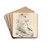 An avocet by Edward Lear Drink Coasters - set of 4 An avocet by Edward Lear Drink Coasters - set of 4