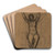 Femme nue assise de face, les deux bras levs by Pierre Puvis de Chavannes Art Drink Coaster set Femme nue assise de face, les deux bras levs by Pierre Puvis de Chavannes Art Drink Coaster set