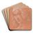 Head of a Man Wearing a Cap by Circle of Domenico Ghirlandaio Art Drink Coaster set