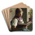 Lesendes Mdchen by Emil Rau Art Drink Coaster set
