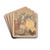 A penny barber by Thomas Rowlandson Drink Coasters - set of 4