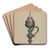 Camphene Lamp by Herman Bader Art Drink Coaster set Camphene Lamp by Herman Bader Art Drink Coaster set