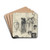 Sheet of Sketches by Thophile Alexandre Steinlen Drink Coasters - set of 4