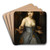 A popular courtesan by Stphane Baron Art Drink Coaster set