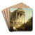 Baalbec,Ruins of the Temple of Bacchus by David Roberts Art Drink Coaster set