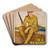 U.S. Marine - Be a sea soldier by Clarence F. Underwood Art Drink Coaster set