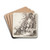 Nymfen Korsika mishandles af en satyr by Bartholomeus Breenbergh Drink Coasters - set of 4