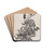 Fall of hell from the damned by Henry Fuseli Drink Coasters - set of 4