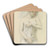 Standing naked woman by Armand Rassenfosse Art Drink Coaster set