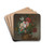 Still life with tulips and peonies in a vase on a ledge with fruit by Willem van Leen Drink Coasters - set of 4 Still life with tulips and peonies in a vase on a ledge with fruit by Willem van Leen Drink Coasters - set of 4