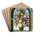 Vase of Flowers in a Window by Ambrosius Bosschaert the Elder Art Drink Coaster set