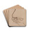 Fowl Skeleton, Lateral View by George Stubbs Drink Coasters - set of 4