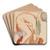 Framoverbyd kvinneakt by Edvard Munch Art Drink Coaster set