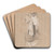 Studie af en silkenederdel by Jens Juel Art Drink Coaster set