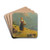 Young Girl By A Fjord by Hans Dahl Drink Coasters - set of 4