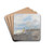Sulla spiaggia di Bordighera by Pompeo Mariani Drink Coasters - set of 4 Sulla spiaggia di Bordighera by Pompeo Mariani Drink Coasters - set of 4