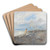 Sulla spiaggia di Bordighera by Pompeo Mariani Art Drink Coaster set Sulla spiaggia di Bordighera by Pompeo Mariani Art Drink Coaster set