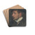 Self-Portrait from Profile in a Hat by Milan Thomka Mitrovsk Drink Coasters - set of 4