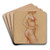 Nu debout, de profil by Aristide Maillol Art Drink Coaster set Nu debout, de profil by Aristide Maillol Art Drink Coaster set