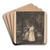 Vrouw met gitaar in een bos met figuren by Henri de Groux Art Drink Coaster set Vrouw met gitaar in een bos met figuren by Henri de Groux Art Drink Coaster set