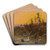 Evening In Biskra by Max Friedrich Rabes Art Drink Coaster set Evening In Biskra by Max Friedrich Rabes Art Drink Coaster set