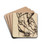 Figure Study of a Nude Male by Benjamin Robert Haydon Drink Coasters - set of 4