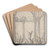 Saint Paul Preaching in Athens by Giovanni Paolo Panini Art Drink Coaster set