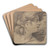 Bust of an Angel by Hendrick Goltzius Art Drink Coaster set