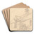 Brackenborough Church, Wiltshire by Thomas Hearne Art Drink Coaster set
