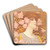 Sarah Bernhardt as Melisande by Paul Berthon Art Drink Coaster set