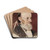 Portrait of an old man by Jean Lulvs Drink Coasters - set of 4