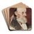 Portrait of an old man by Jean Lulvs Art Drink Coaster set
