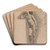Staande naakte jongen by Jan Veth Art Drink Coaster set