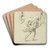 Three studies of the figure by Peter Paul Rubens Art Drink Coaster set
