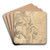 The Fall of Phaeton by Thomas Rowlandson Art Drink Coaster set The Fall of Phaeton by Thomas Rowlandson Art Drink Coaster set