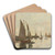 Trouville, Les Jetes Mare Haute by Eugne Boudin Art Drink Coaster set