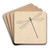 A Dragonfly by Nicolaas Struyk Art Drink Coaster set
