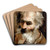 Head of an Old Man by Annibale Carracci Art Drink Coaster set
