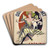 Quinquina Dubonnet apritif dans tous les cafs by Jules Chret Art Drink Coaster set Quinquina Dubonnet apritif dans tous les cafs by Jules Chret Art Drink Coaster set