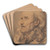 Head of an Old Man, Study for A MarriageContract by Jean-Baptiste Greuze Art Drink Coaster set