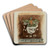 Wall Painting, Pineapple Motif by Ruth Buker Art Drink Coaster set