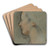 Head of a Woman by Federico Barocci Art Drink Coaster set