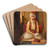 An Interior With A Turkish Gentleman In Prayer by Frans Vervloet Art Drink Coaster set An Interior With A Turkish Gentleman In Prayer by Frans Vervloet Art Drink Coaster set