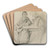 Couple seated at a table by James Abbott McNeill Whistler Art Drink Coaster set