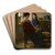 The Reading Lesson by Paul Seignac Art Drink Coaster set The Reading Lesson by Paul Seignac Art Drink Coaster set
