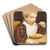 Knabe Mit Mtze Beim Essen by Albert Anker Art Drink Coaster set