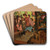 Kathleen Newton at the Piano by James Tissot Art Drink Coaster set